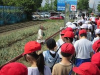 地域の方のお話を聞いています。