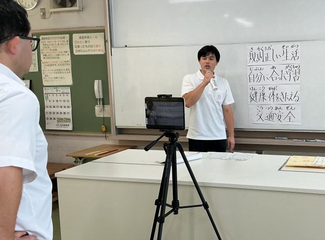 終業式：夏休みの生活についてのお話