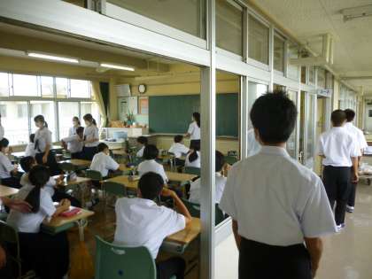 給食シミュレーションの様子