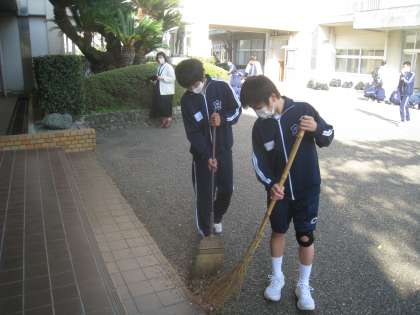 朝のボランティア活動
